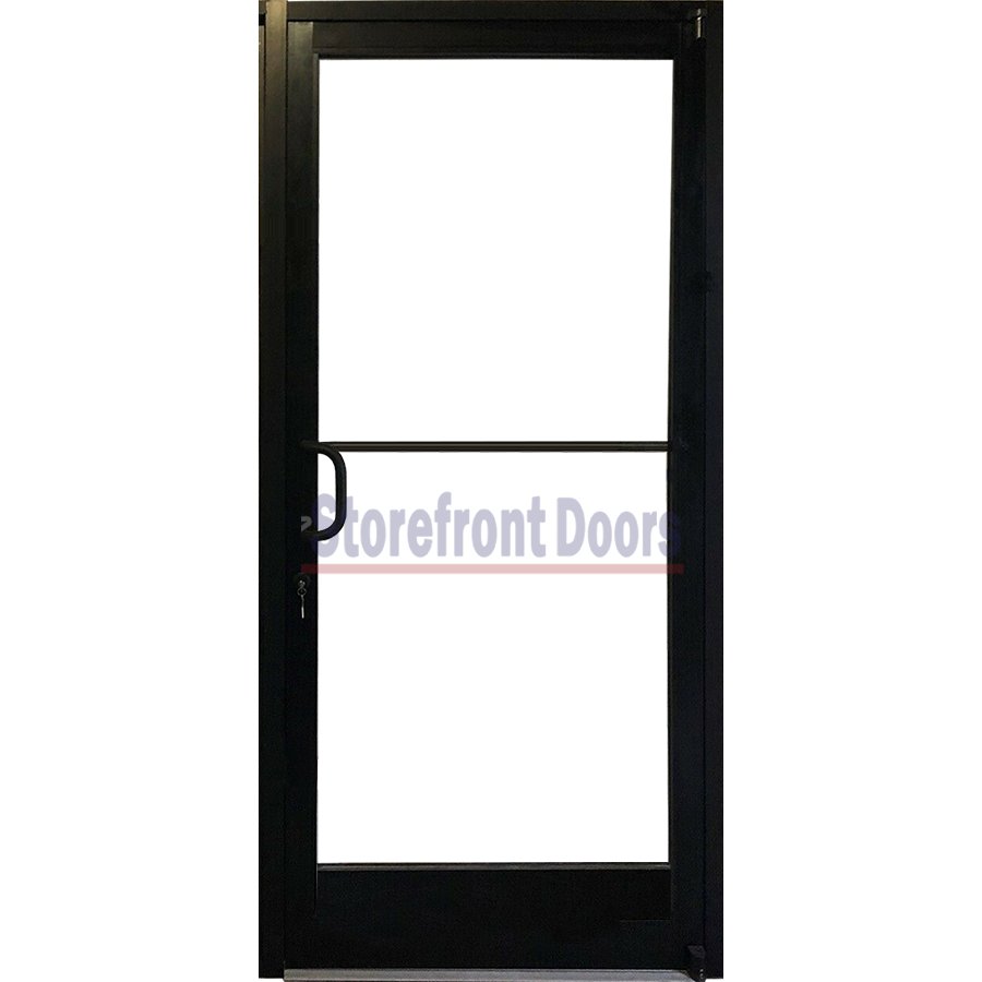 Commercial Right Hand (RH) Storefront Door with 10 inch rail -Bronze