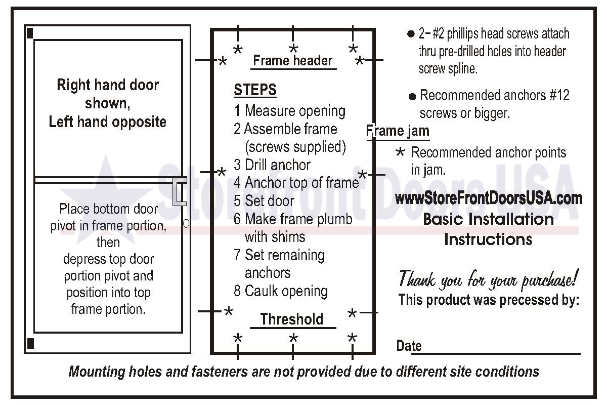 Door Installation Instructions with watermark