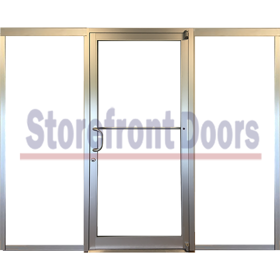 Commercial Left Hand (LH) Storefront Door with 28″ Sidelites