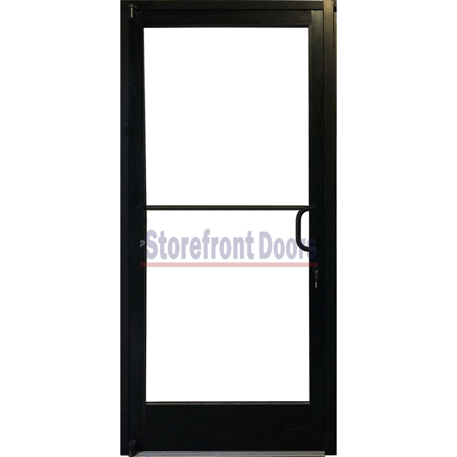Commercial Left Hand (LH) Storefront Door with 10 inch rail -Bronze