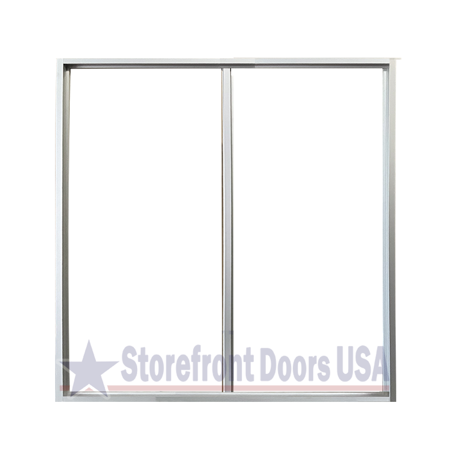 2 Panel Window-Silver Aluminum – 6′ x 6′