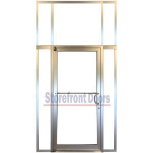 Commercial Right Hand (RH) Storefront Door with 12" Sidelites and Transom
